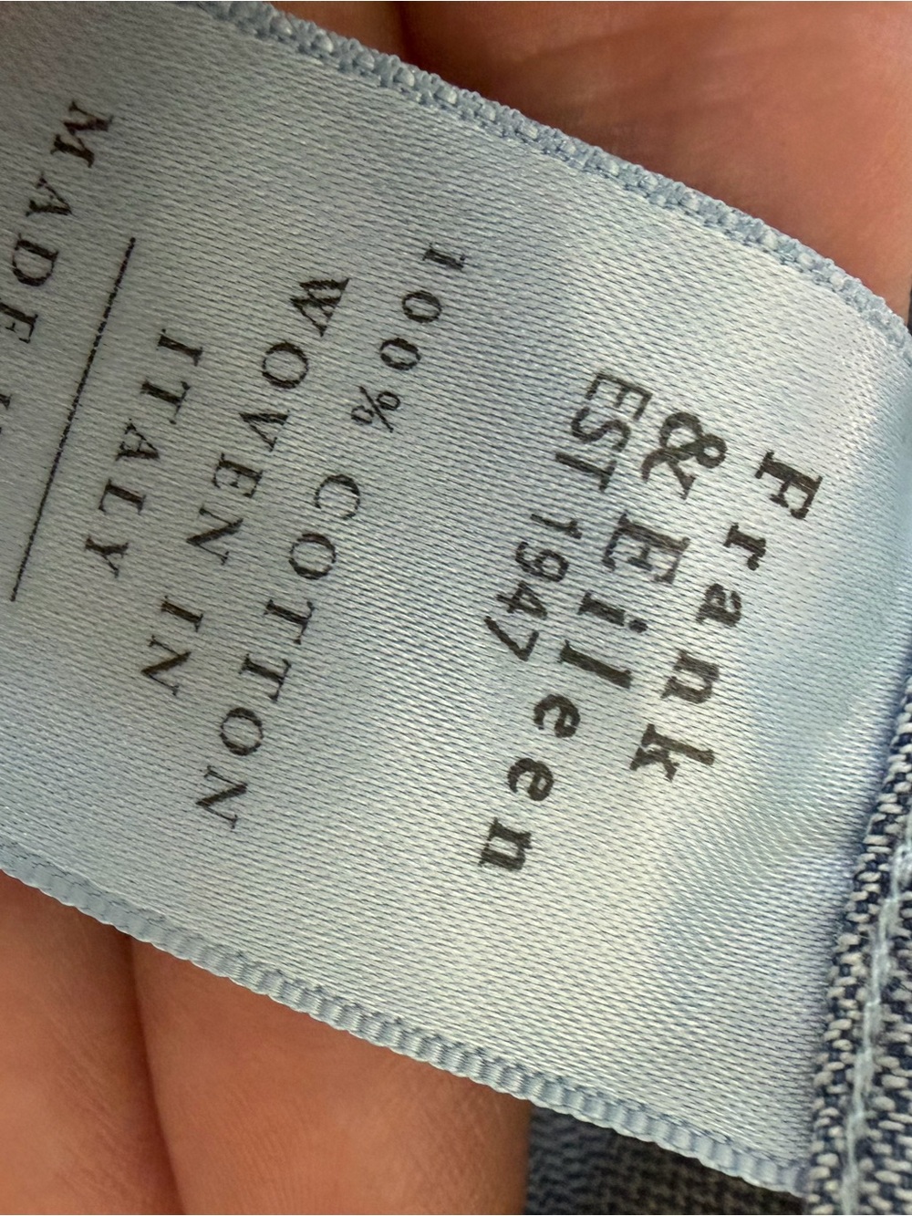 Frank & Eileen Eileen Signature Italian Cotton Denim Button-Down Shirt Size XS - Picture 7 of 7